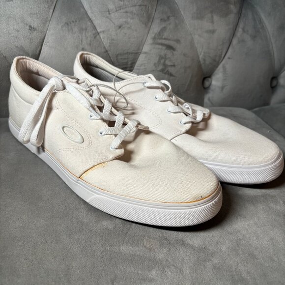 Oakley Cotton Canvas White Split Sneaker Shoe Size 12 NEW - Picture 7 of 9